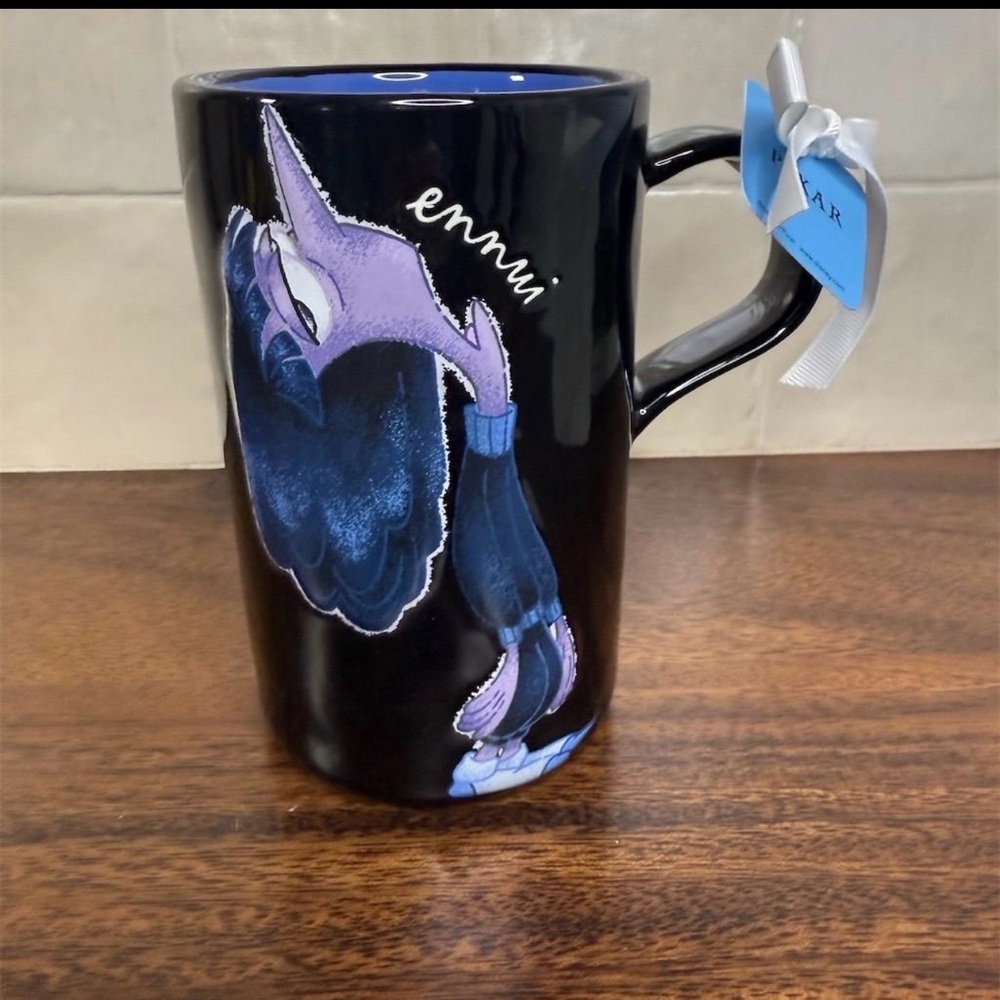 Rae Dunn Pixar Inside Out Ennui boredom Black Mug Purple Interior  BRAND NEW